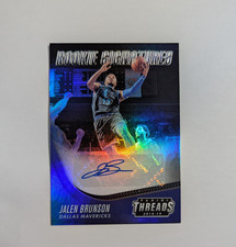 2018-19 Panini Threads Basketball Card #25 Jalen Brunson Rookie Auto Signatures