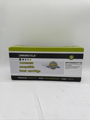 GREENCYCLE Q2613X / Q2624X / C7115X Blk Cartridge Replacement Lazerjet FAST SHIP