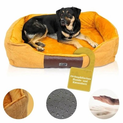 DEAR DARLING Luxus Hundebett Katzenbett mit Memoryschaum Matratze DD-04BRS