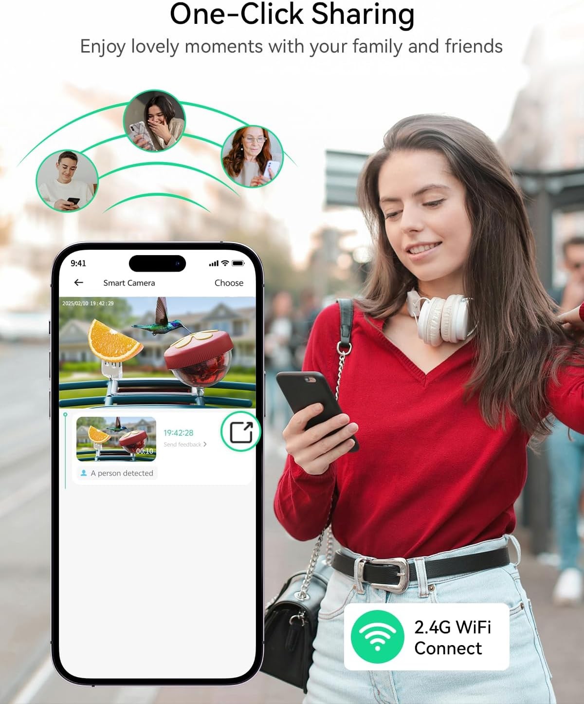 2K Smart Bird Feeder with Camera for Outdoor, Solar Powered, AI Identify 10,000+