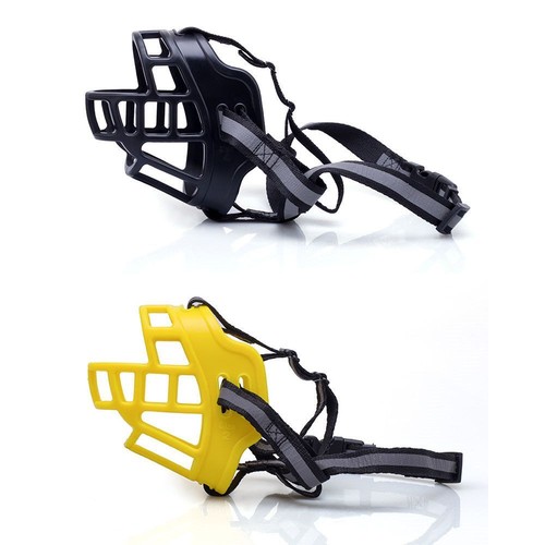 Pet Dog Muzzle Soft Silicone for S/M/L/XL Dogs Anti Biting Chewing Basket Mask - Picture 3 of 14