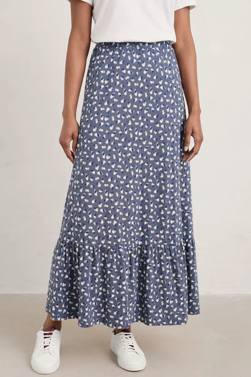 Light grey clearance cotton maxi skirt