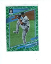 2021 Panini Donruss Optic Green Dragon Prizm #159 Sandy Alcantara #d 29/88
