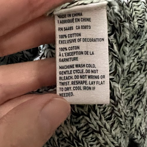 American Eagle AEO Cable Knit 100% Cotton Sweater Size XL Marbled - Picture 5 of 7