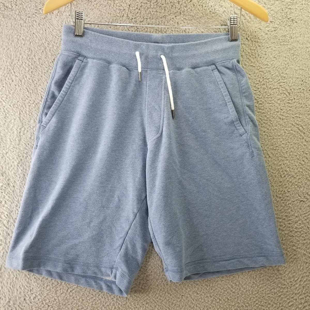 Uniqlo Sweat Shorts Adult Small Blue Knit Stretch Cotton Pockets