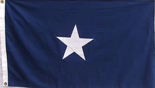 COTTON BONNIE BLUE FLAG - SEWN STAR - 3X5 - CIVIL WAR - DIXIE