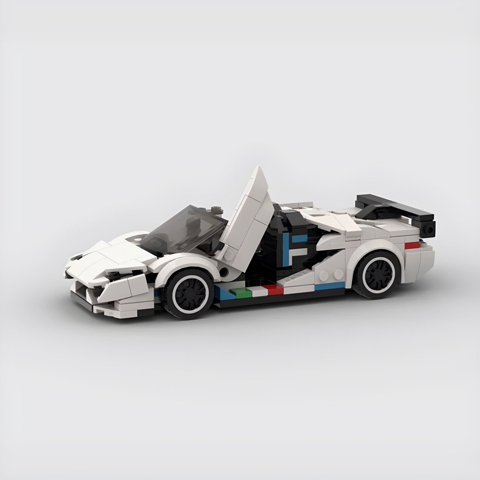 LEGO MOC Lamborghini Aventador SVJ White Speed Champions Race Car  