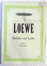 Loewe Balladen und Lieder Band II Tiefe Stimme Edition Peters 2961b