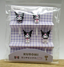 SANRIO Kuromi  Food   Picks 4cs For Lunch Box Bento Skater 3D