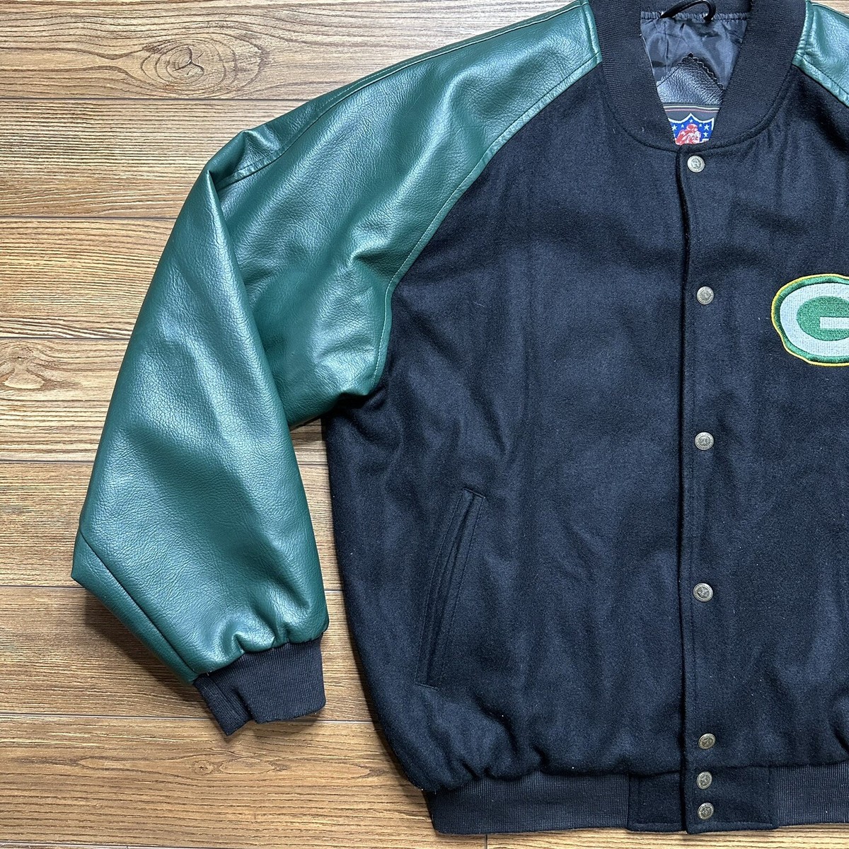 NFL Green Bay Packers XL パッカーズ ジャケット Green Bay Packers Vintage Men's XL NFL Game Day Wool Leather