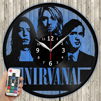 LED Clock Nirvana LED Light Vinyl Record Wall Clock LED Wall Clock 1249