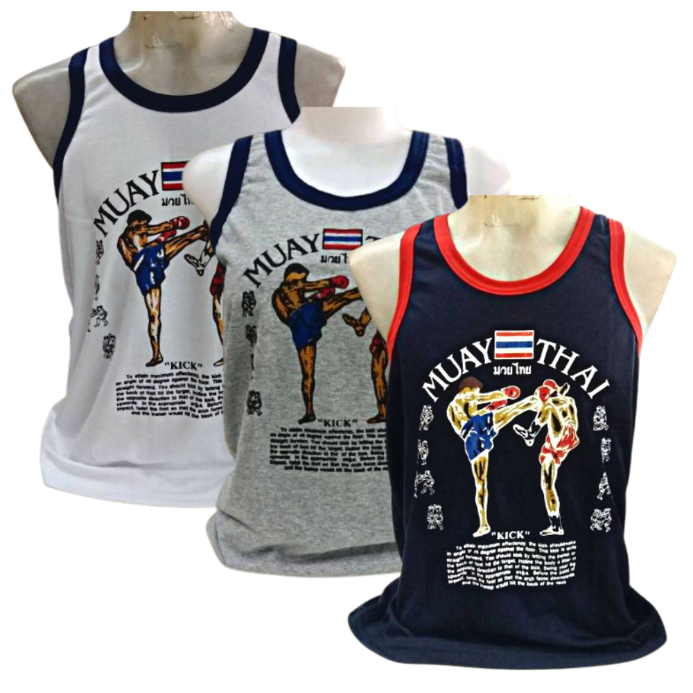 Tank Top Vest MMA Muay Thai Boxing Arts Martial Singlet Cotton Gym Mens Women-image