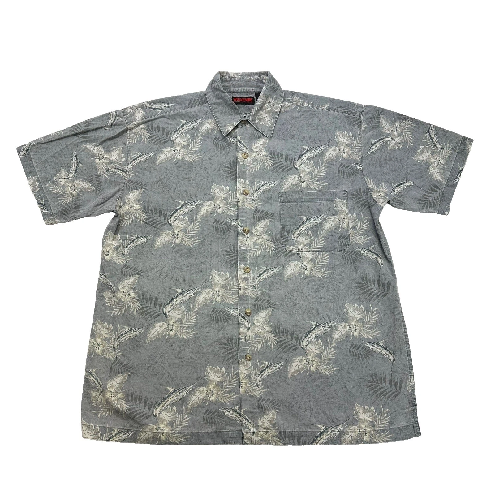 Camisas para hombre Wolverine informales florales abotonadas