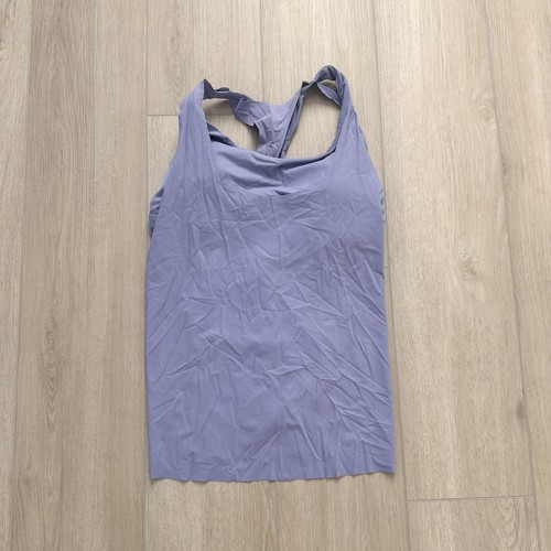 NWT Athleta 2 in 1 Ultimate support top purple large Yoga Running Athletic Gym