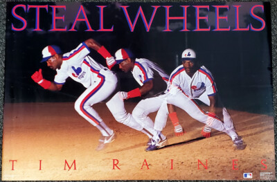 Tim Raines STEAL WHEELS Montreal Expos 1990 Original MLB Costacos