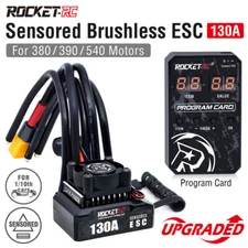 ROCKET-RC 130A Brushless ESC Sensored  6V/5A BEC For 1/10 Car 380/390/540 Motor