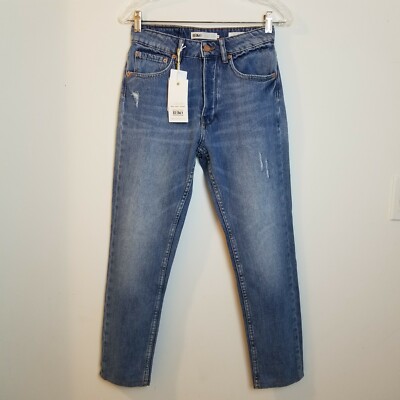 Reiko True Luxury Vintage Mom Jeans Womens 24 Denim High Rise NWT Medium Wash