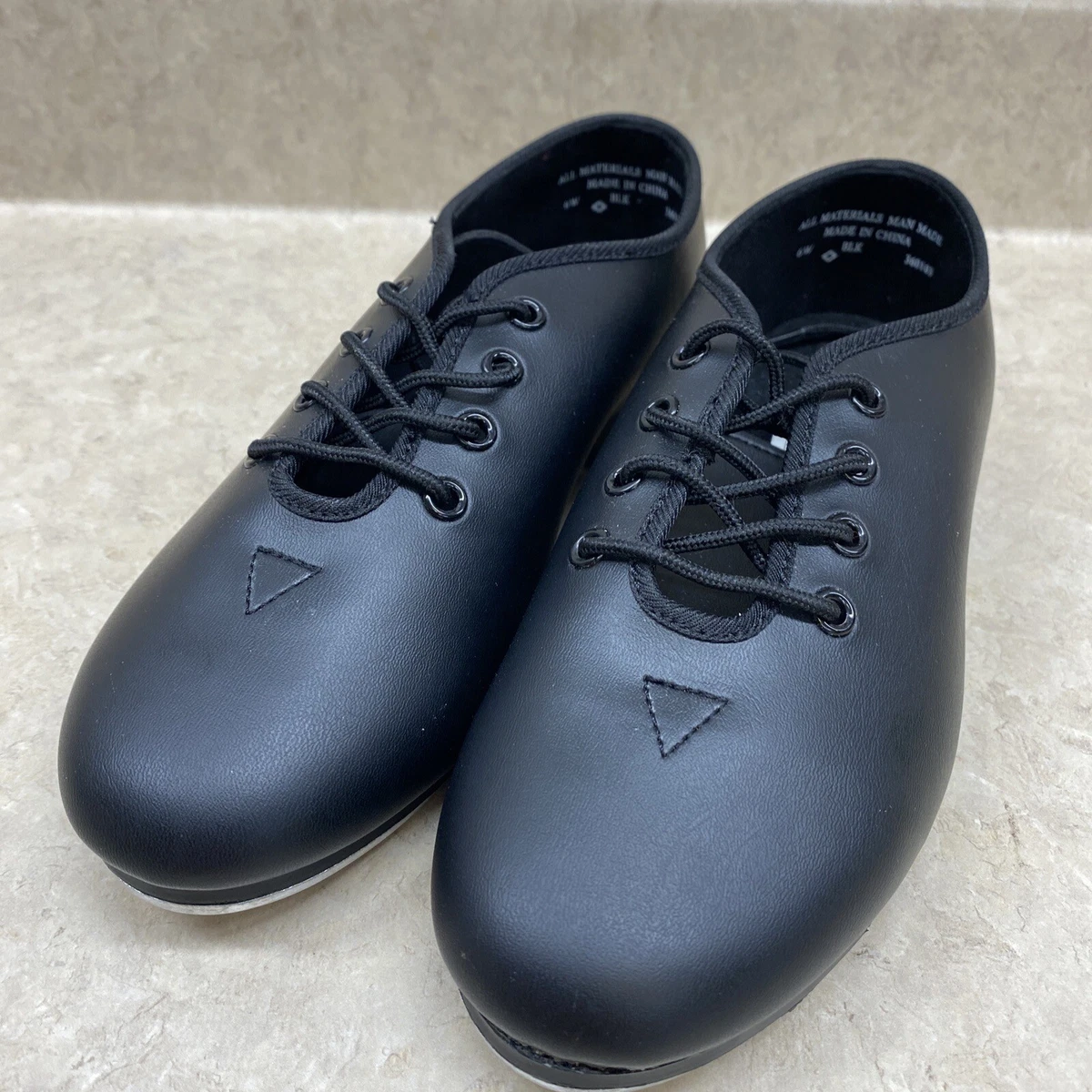 Bloch Techno Tap Shoes Black Leather Lace Up 6 Size 6W