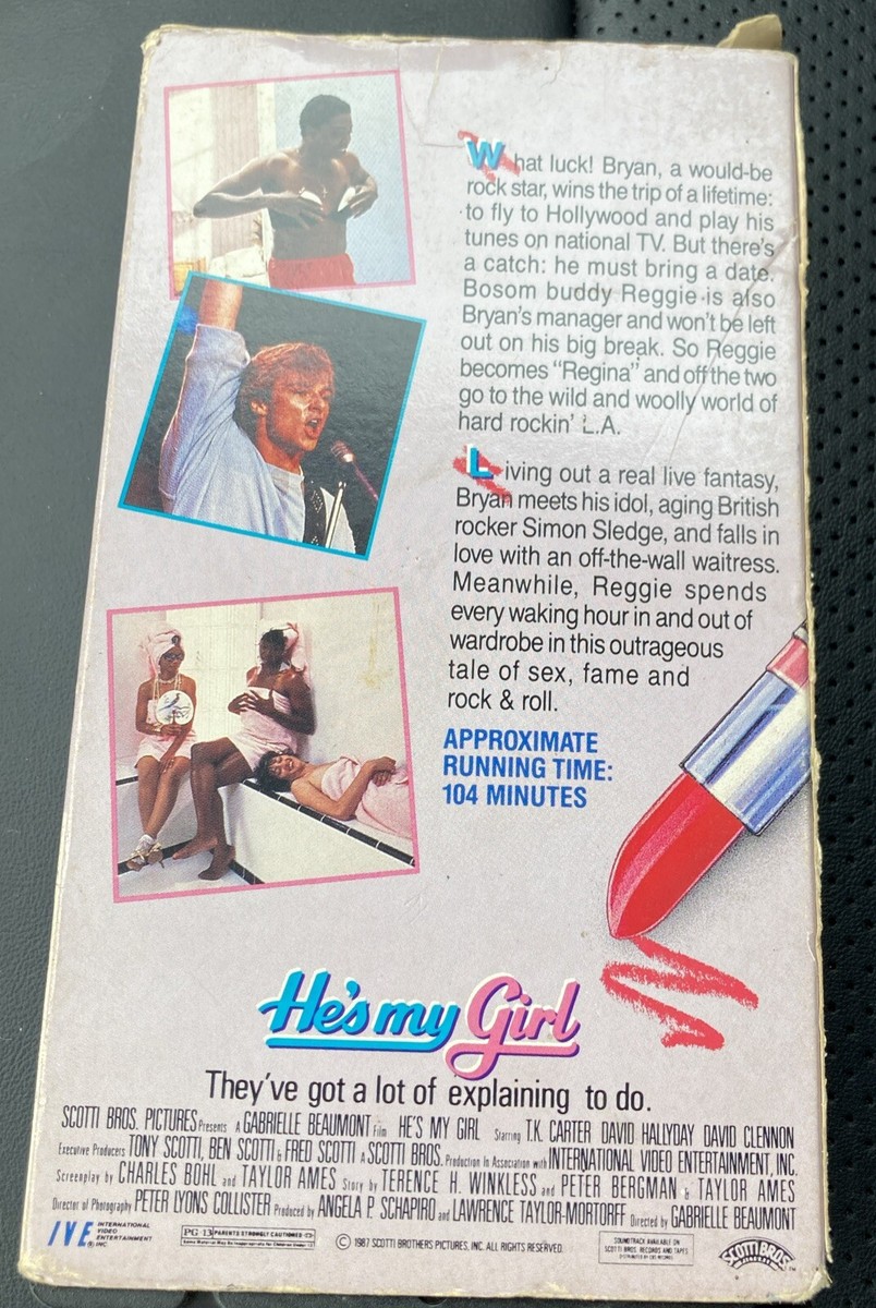 He's My Girl (VHS, 1987) 80s Cross-Dressing Comedy T.K.