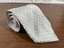 Steve Harvey Tie - All Silk - Beige - Geometric Circles - Long