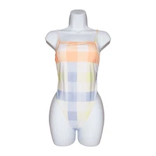 Gossip Pastel Checked One Piece Swimsuit Multi Size M 7174