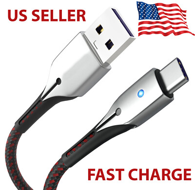 USB C Cable FAST Charger Cord with LED Light for Google Pixel 8 7A,Motorola Edge