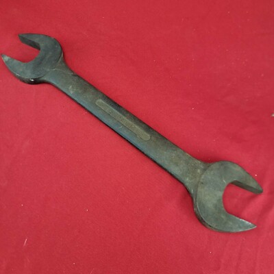 Large Vintage Chrome Alloy Britool 1 1/8'' and 1 1/4'' Double Opened End Wrench