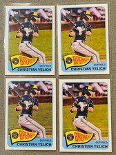Christian Yelich 4 Lot 2021 Topps Series 2 1965 Redux Baseball MLB #T65-29 Base