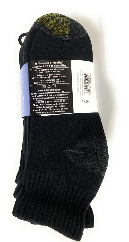 Gold Toe 6 Pack Mens Athletic Quarter Socks Cushion Cotton SIZE 10/13 Irregular - Image 4 of 4