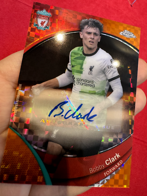 Topps BOBBY CLARK クラーク 直筆サインカード 99シリ Red BOBBY CLARK TOPPS CHROME LIVERPOOL FC 2023-24 LIVERPOOL RC