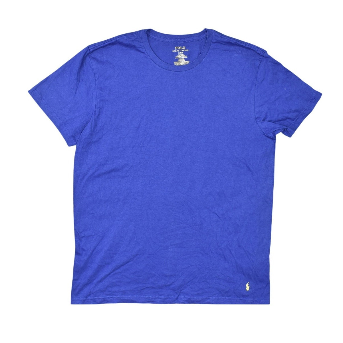 Polo Ralph Lauren uomo grande blu cotone t shirt manica corta girocollo pony