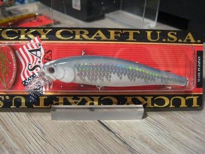 Lucky Craft 4'' Fishing Lure 5/8 Oz Pointer 100 SP Suspending - White Flash
