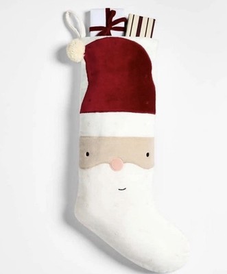 Crate and Kids Wonderland Velvet Light Santa Christmas Stocking NEW 21 L