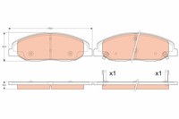 GDB4457 Trw Bremsbelagsatz, Scheibenbremse FüR Cadillac,Cadillac (Sgm)