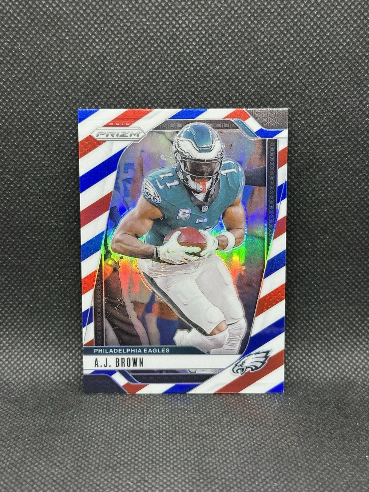 AJ BROWN 2024 Panini Prizm Red White Blue RWB Parallel #233 Philadelphia Eagles