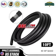 10FT 1/4" Fuel Hose Line Push Lock NBR Rubber SAE 30R7 300PSI OD:0.47"