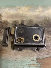 Old rim lock Vintage Antique Door Knobs With Keep Handles Reclaimed Victorian