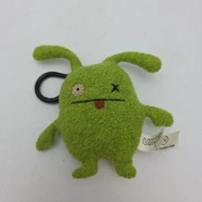 Uglydoll OX Green Plush Keychain – 2004 PrettyUgly LLC – 4" Mini Clip-On