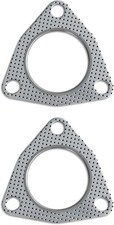 Rebvugr 2PCS Car Exhaust Pipe Gasket, 3" 3-Bolt Flange Gasket 3inch