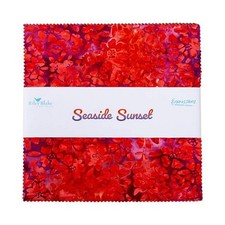 Expressions Batiks 10" Square Pack in Seaside Sunset by Riley Blake