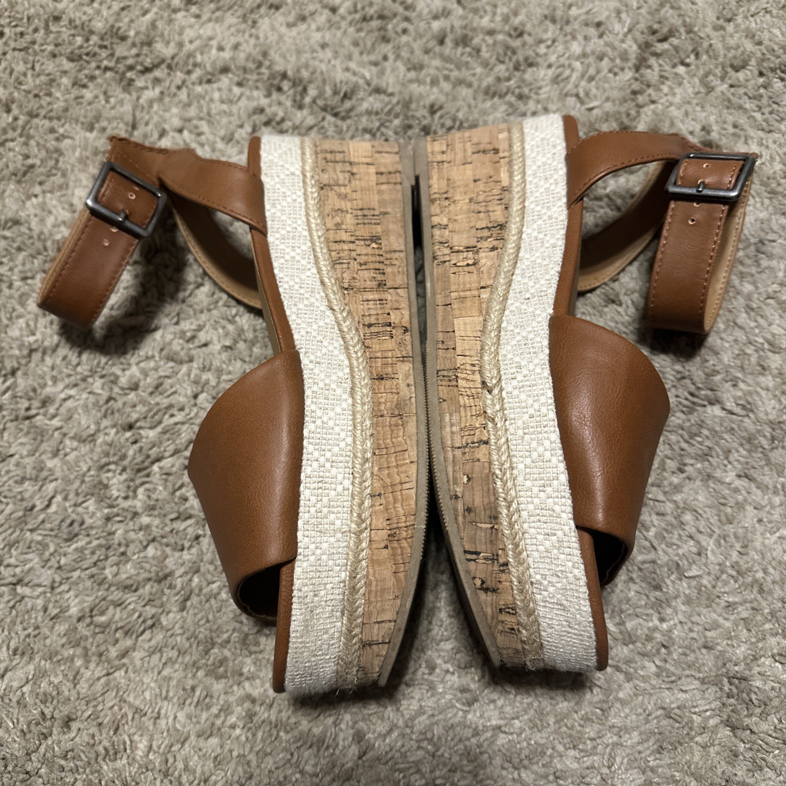 Universal Thread Cognac Bailey Platform Wedge Pum… - image 7