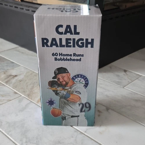 Cal Raleigh 60 Home Runs Bobblehead Seattle Mariners MLB Box #29