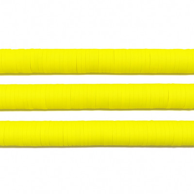 6 mm Gelb Heishi Zwischenring Perlen - Polymer Ton Scheiben für Armbänder & Halsketten