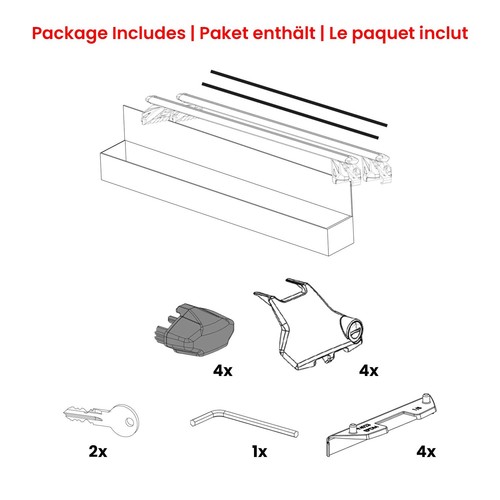 Barre portatutto portapacchi per binari universali a filo alluminio argento 112 cm ABE - Foto 7 di 10