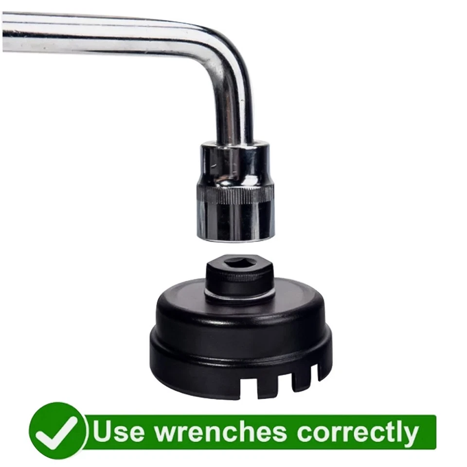 Oil Filter Cap Wrench Cup Socket Remover Tool 64MM 14 Flutes For Toyota Lexus - Image 2 of 4