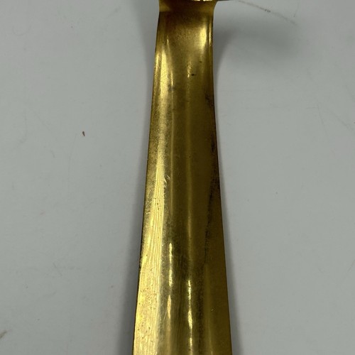 Vintage 10" Brass Shoe Horn with Decorative Floral Bird Inlay - READ DESC - Picture 11 of 15