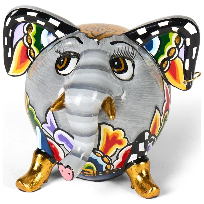 ELEFANTE Statua Scultura Tom's Drag 4508 Hathi Oro 12 cm Pop Art Portafortuna