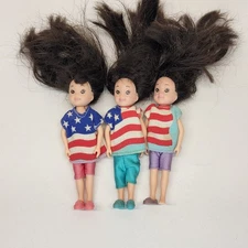 1992 Quints Cousins 3-in-1 Triplett Babysitters dolls Tyco USA Flag clothes