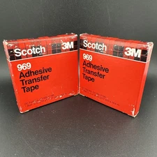 2 Pack Scotch® ATG Adhesive Transfer Tape 969 Clear 1/2 in x 18 yd Heavy Duty