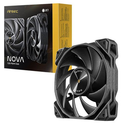 Antec Nova 120mm Black And Speed   Controller PC Computer Case Fan AN3-FNV1200